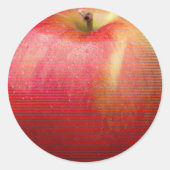 LEKKERE RODE APPELS RONDE STICKER (Voorkant)