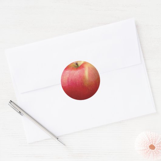 LEKKERE RODE APPELS RONDE STICKER (Envelop)