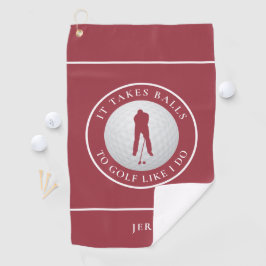 Lekkere Rode Heren Het Kost Ballen Zeggen Golfhanddoek