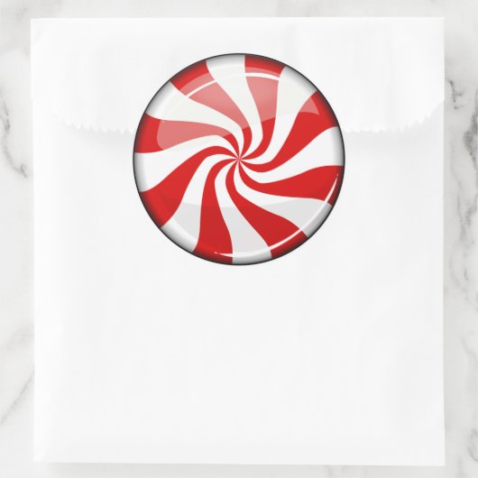 Lekkere ronde pepermunt ronde sticker (Tas)