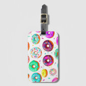 Lekkere roomdonuts patroon bagagelabel (Voorkant (verticaal))