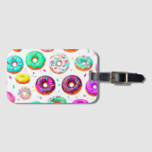 Lekkere roomdonuts patroon bagagelabel (Voorkant (horizontaal))