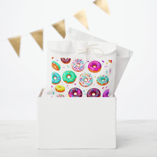 Lekkere roomdonuts patroon bedankzakje (Feest)