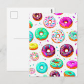 Lekkere roomdonuts patroon briefkaart (Voorkant / Achterkant)