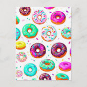 Lekkere roomdonuts patroon briefkaart (Voorkant)
