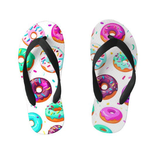 Lekkere roomdonuts patroon kinder teenslippers (Voetbed)