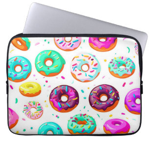 Lekkere roomdonuts patroon laptop sleeve