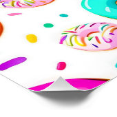 Lekkere roomdonuts patroon perfect poster (Hoek)
