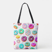 Lekkere roomdonuts patroon tote bag (Achterkant)