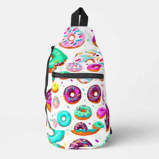 Lekkere roomdoughnuts patroon sling bag (Voorkant)
