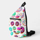Lekkere roomdoughnuts patroon sling bag (Rechterhoek)