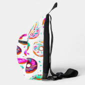 Lekkere roomdoughnuts patroon sling bag (Rechts)