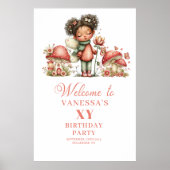 Lekkere Roze Fee Verjaardags Welkom Poster (Voorkant)