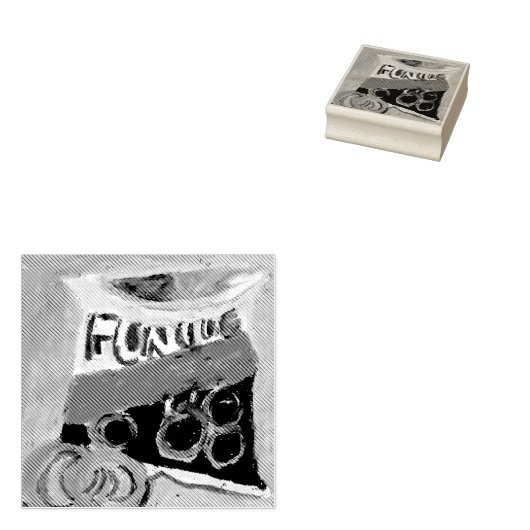Lekkere snack rubberstempel (Gestempeld)