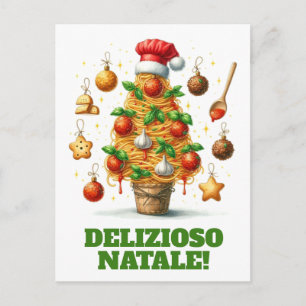 Lekkere Spaghetti Kerstboom Delizioso Natale! Briefkaart