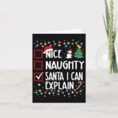 Lekkere Stoute Kerstman Ik Kan Kerst Familie Uitle Kaart (Voorkant)