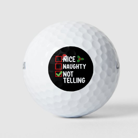 Lekkere Stoute Niet Vertellende Kerstlijst Feestda Golfballen (Voorkant)