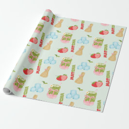 Lekkere Strawberry Matcha met Lint Cadeaupapier