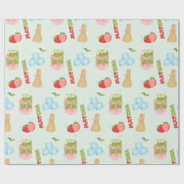 Lekkere Strawberry Matcha met Lint Cadeaupapier