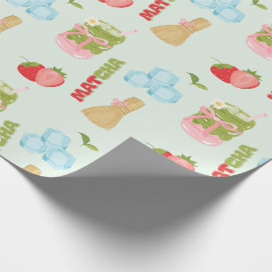 Lekkere Strawberry Matcha met Lint Cadeaupapier