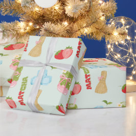 Lekkere Strawberry Matcha met Lint Cadeaupapier