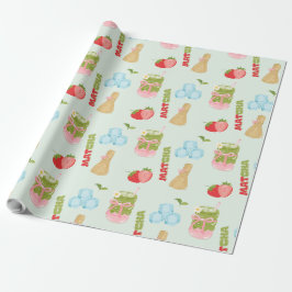 Lekkere Strawberry Matcha met Lint Cadeaupapier