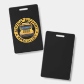 Lekkere Student Bezorger Grappige Schoolbus Chauff Badge (Voor- en achterkant)