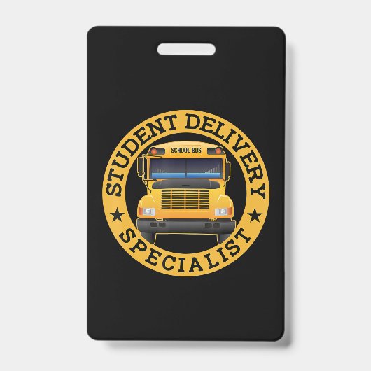 Lekkere Student Bezorger Grappige Schoolbus Chauff Badge (Voorzijde)