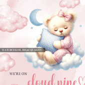 Lekkere Teddybeer Baby Shower Uitnodiging Cloud 9