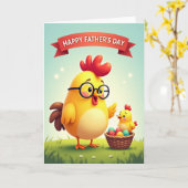 Lekkere Vaderdag Kip Kaart (Gele Bloem)