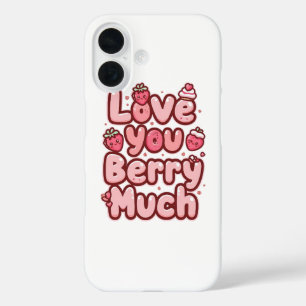 Lekkere Valentijnsdag Fruit en Cupcake Quote iPhone 16 Hoesje