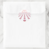Lekkere verjaardagscupcakes ronde sticker (Tas)