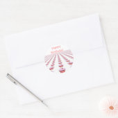 Lekkere verjaardagscupcakes ronde sticker (Envelop)