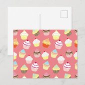 Lekkere versierde verjaardagscupcakes briefkaart (Voorkant / Achterkant)