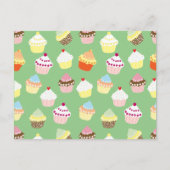 Lekkere versierde verjaardagscupcakes briefkaart (Voorkant)