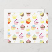 Lekkere versierde verjaardagscupcakes briefkaart (Voorkant / Achterkant)