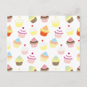 Lekkere versierde verjaardagscupcakes briefkaart (Voorkant)