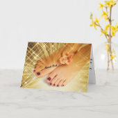 Lekkere voeten kaart (Gele Bloem)