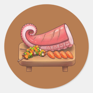 Lekkere Zalm Sashimi & Spiezen Ronde Sticker