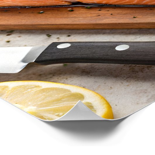 Lekkere zalm steak poster (Hoek)