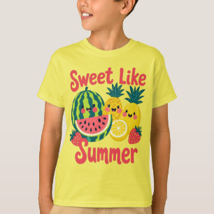 Lekkere Zomer, Vakantie Leven, Grappige Gele Zomer T-shirt