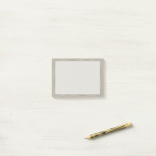 Lekkernen van aluminium, grijs voorzien van een re post-it® notes (Op bureau)