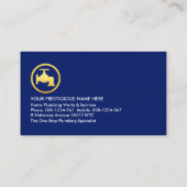 Lekkraan voor moersleutel in leiding visitekaartje (Achterkant)