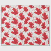 Lekpatroon van Vibrant Red Maple Cadeaupapier (Vlak)