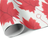 Lekpatroon van Vibrant Red Maple Cadeaupapier (Rol Hoek)