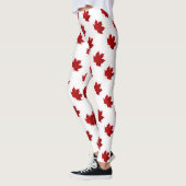Lekpatroon van Vibrant Red Maple Leggings (Links)
