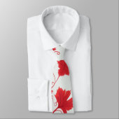 Lekpatroon van Vibrant Red Maple Stropdas (Gebonden)