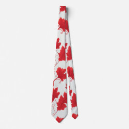 Lekpatroon van Vibrant Red Maple Stropdas