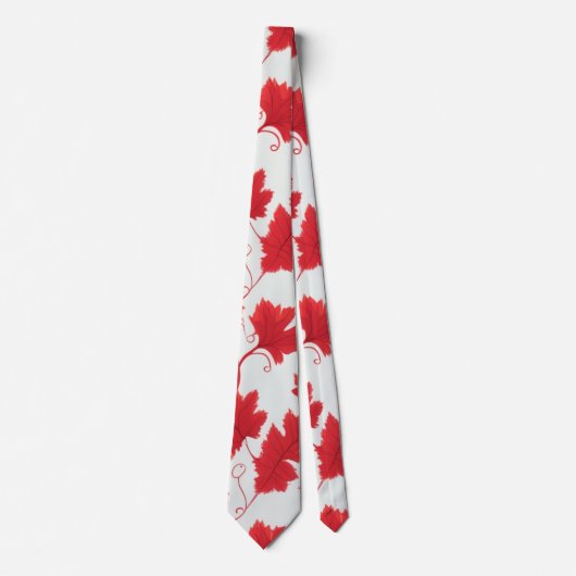 Lekpatroon van Vibrant Red Maple Stropdas (Voorkant)