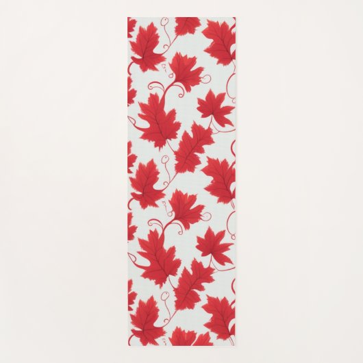 Lekpatroon van Vibrant Red Maple Yogamat (Voorkant)